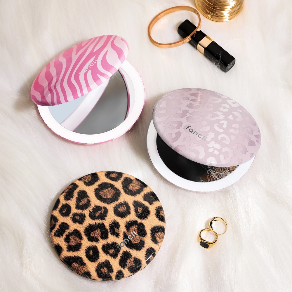Mini Taylor LED Compact Mirror | Cosmic Leopard